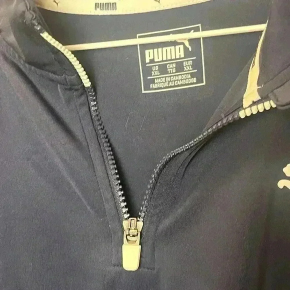 Men's PUMA Golf Quarter Zip XXL Navy Blue‎ Pullover 2XL - Picture 2 of 9